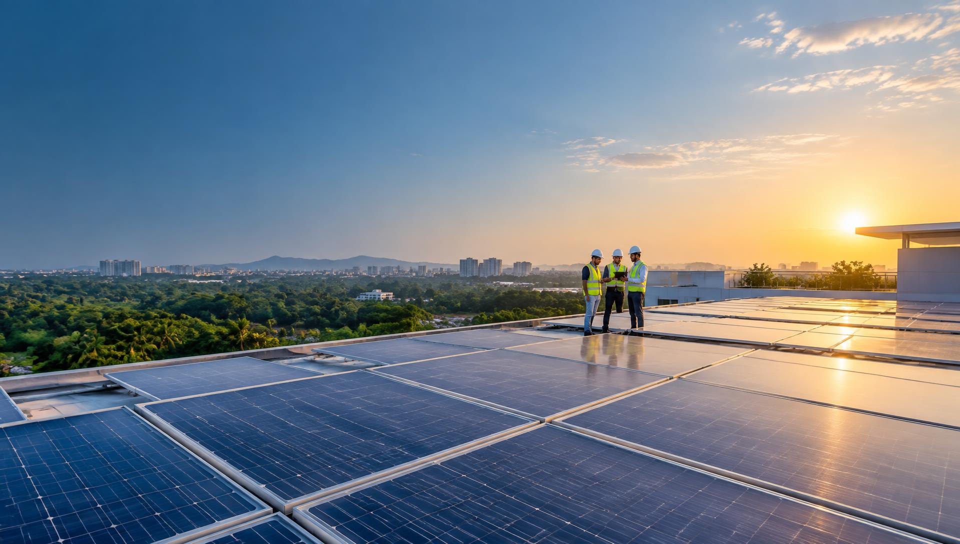 Commercial rooftop solar installation in India